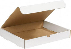 Made in USA - 10" Wide x 13" Long x 1-1/4" High Rectangle Crush Proof Mailers - 1 Wall, White - All Tool & Supply