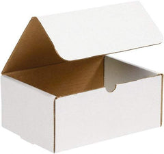 Made in USA - 9-1/4" Wide x 12-1/8" Long x 1-1/4" High Rectangle Crush Proof Mailers - 1 Wall, White - All Tool & Supply