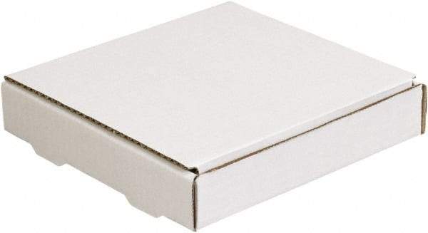 Made in USA - 7-3/8" Wide x 7-3/8" Long x 1-3/8" High Rectangle Crush Proof Mailers - 1 Wall, White - All Tool & Supply