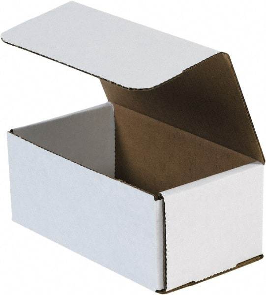 Made in USA - 8" Wide x 11" Long x 4" High Rectangle Crush Proof Mailers - 1 Wall, White - All Tool & Supply