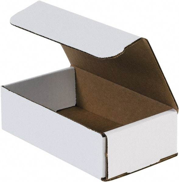 Made in USA - 5" Wide x 9" Long x 3" High Rectangle Crush Proof Mailers - 1 Wall, White - All Tool & Supply