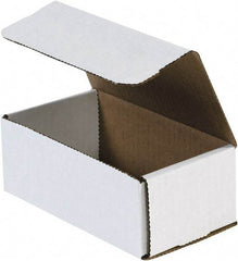 Made in USA - 3-5/8" Wide x 6-1/2" Long x 2-1/2" High Rectangle Crush Proof Mailers - 1 Wall, White - All Tool & Supply