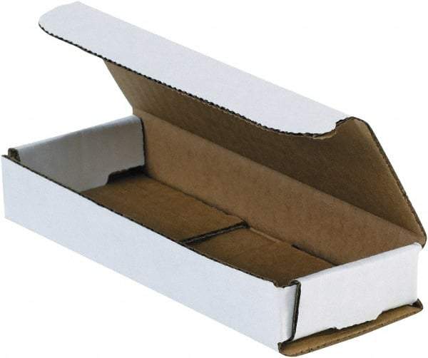 Made in USA - 3" Wide x 10" Long x 1" High Rectangle Crush Proof Mailers - 1 Wall, White - All Tool & Supply