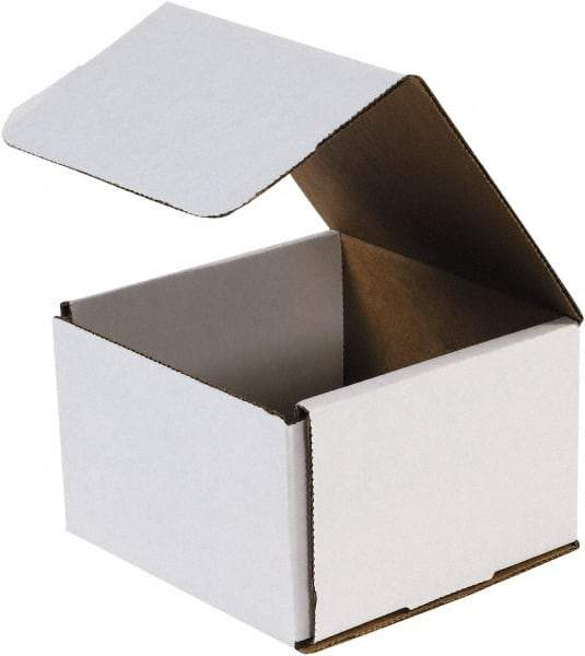 Made in USA - 7" Wide x 7" Long x 4" High Rectangle Crush Proof Mailers - 1 Wall, White - All Tool & Supply