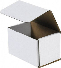 Made in USA - 3-1/2" Wide x 5-1/2" Long x 3-1/2" High Rectangle Crush Proof Mailers - 1 Wall, White - All Tool & Supply