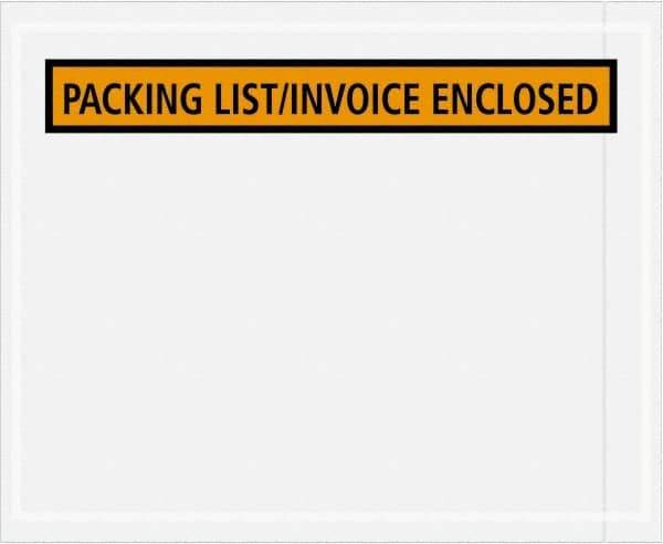 Value Collection - 1,000 Piece, 4-1/2" Long x 5-1/2" Wide, Packing List Envelope - Packing List/Invoice Enclosed, Orange - All Tool & Supply