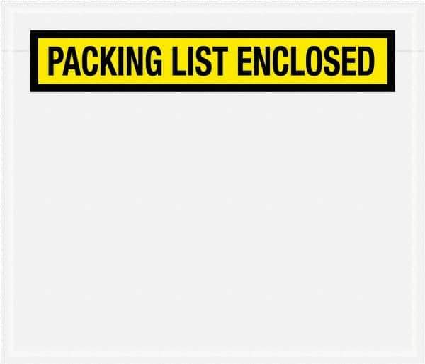 Value Collection - 1,000 Piece, 7" Long x 6" Wide, Packing List Envelope - Packing List Enclosed, Yellow - All Tool & Supply