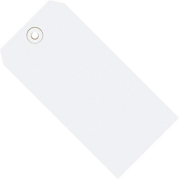 Made in USA - 6-1/4" High x 3-1/8" Long, Safety & Facility Blank Tag - White Cardstock - All Tool & Supply