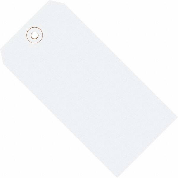 Made in USA - 5-1/4" High x 2-5/8" Long, Safety & Facility Blank Tag - White Cardstock - All Tool & Supply