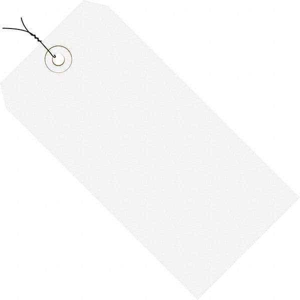 Made in USA - 6-1/4" High x 3-1/8" Long, Safety & Facility Blank Tag - White Cardstock - All Tool & Supply