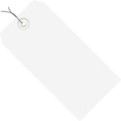 Made in USA - 3-1/4" High x 1-5/8" Long, Safety & Facility Blank Tag - White Cardstock - All Tool & Supply