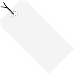 Made in USA - 6-1/4" High x 3-1/8" Long, Safety & Facility Blank Tag - White Cardstock - All Tool & Supply