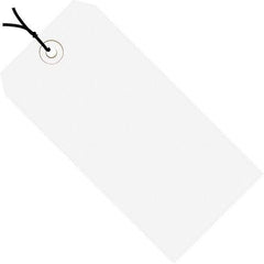 Made in USA - 5-1/4" High x 2-5/8" Long, Safety & Facility Blank Tag - White Cardstock - All Tool & Supply