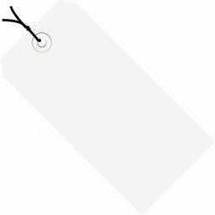 Made in USA - 4-1/4" High x 2-1/8" Long, Safety & Facility Blank Tag - White Cardstock - All Tool & Supply