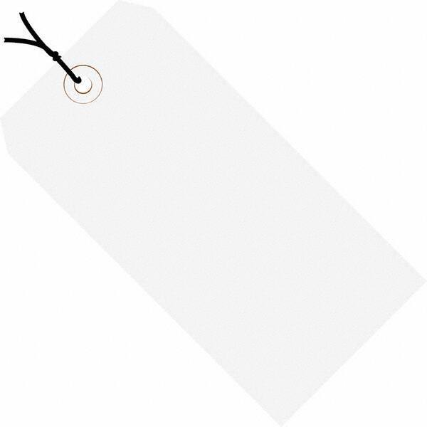 Made in USA - 2-3/4" High x 1-3/8" Long, Safety & Facility Blank Tag - White Cardstock - All Tool & Supply