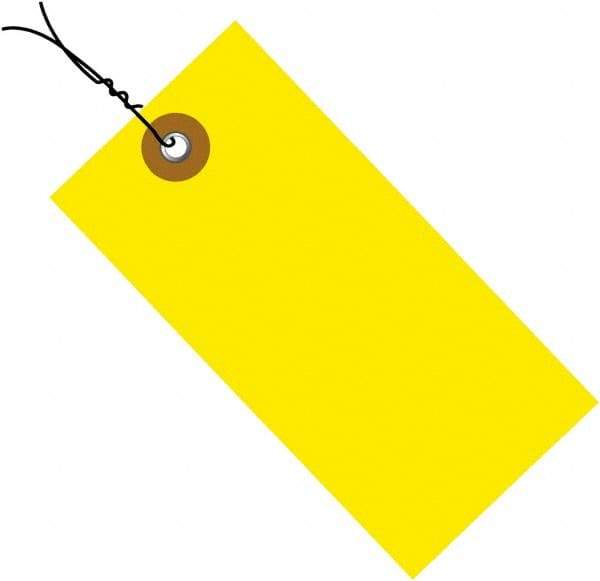 Dupont - 6-1/4" High x 3-1/8" Long, Safety & Facility Blank Tag - Yellow Spunbonded Olefin - All Tool & Supply