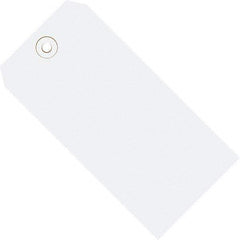 Made in USA - 8" High x 4" Long, Safety & Facility Blank Tag - White Cardstock - All Tool & Supply