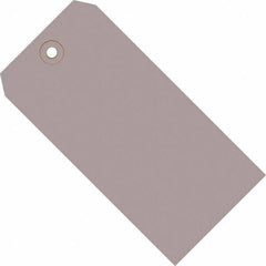 Made in USA - 8" High x 4" Long, Safety & Facility Blank Tag - Gray Cardstock - All Tool & Supply