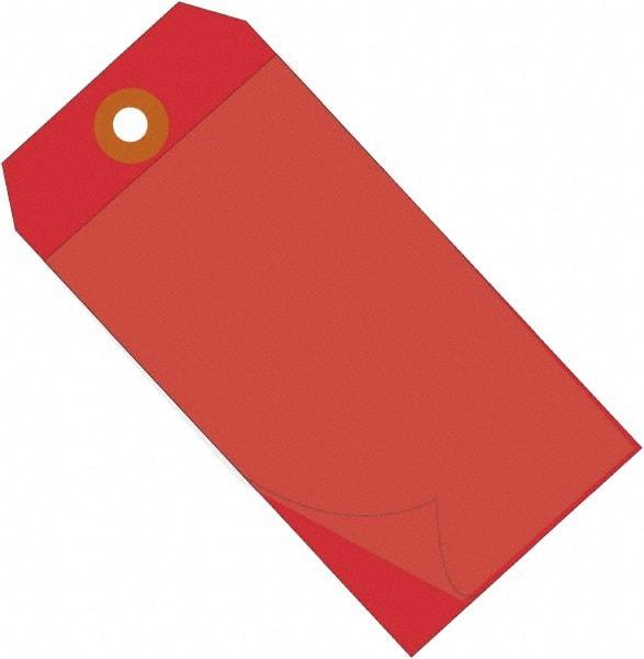 Made in USA - 6-1/4" High x 3-1/8" Long, Safety & Facility Blank Tag - Red Vinyl - All Tool & Supply