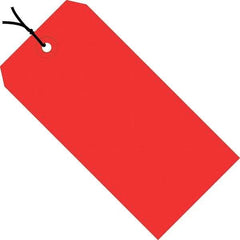 Made in USA - 5-3/4" High x 2-7/8" Long, Safety & Facility Blank Tag - Red Cardstock - All Tool & Supply