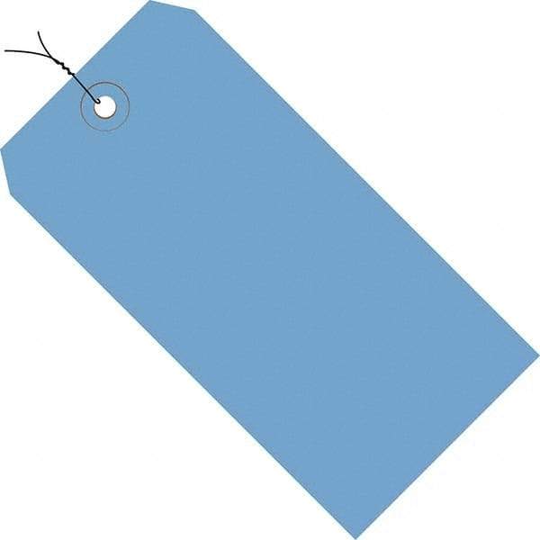 Made in USA - 8" High x 4" Long, Safety & Facility Blank Tag - Dark Blue Cardstock - All Tool & Supply