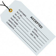 Made in USA - 4-3/4" High x 2-3/8" Long, Safety & Facility Blank Tag - Blue Cardstock - All Tool & Supply