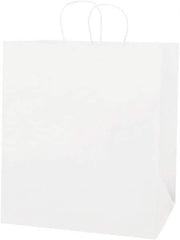 Made in USA - Kraft Grocery Bag - 14 x 10 x 15-1/2, White - All Tool & Supply