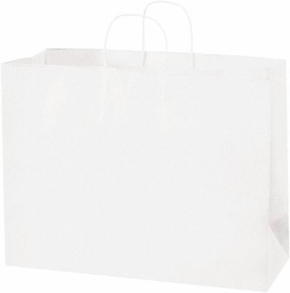 Made in USA - Kraft Grocery Bag - 16 x 6 x 12, White - All Tool & Supply