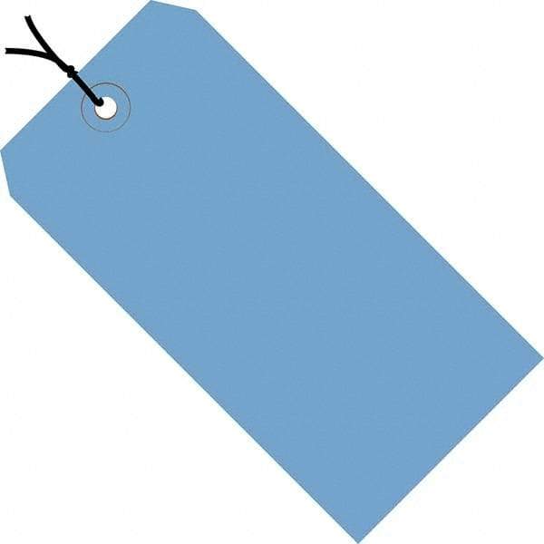 Made in USA - 2-3/4" High x 1-3/8" Long, Safety & Facility Blank Tag - Dark Blue Cardstock - All Tool & Supply