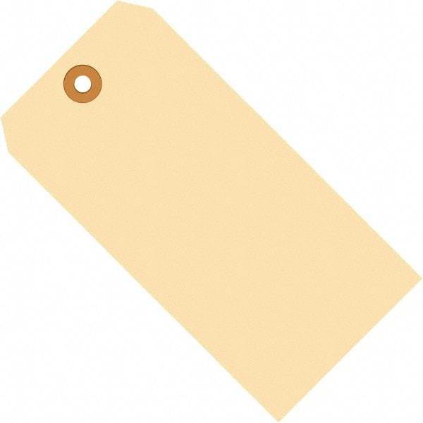 Made in USA - 5-1/4" High x 2-5/8" Long, Safety & Facility Blank Tag - Manila Cardstock - All Tool & Supply