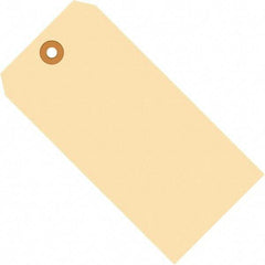 Made in USA - 5-3/4" High x 2-7/8" Long, Safety & Facility Blank Tag - Manila Cardstock - All Tool & Supply