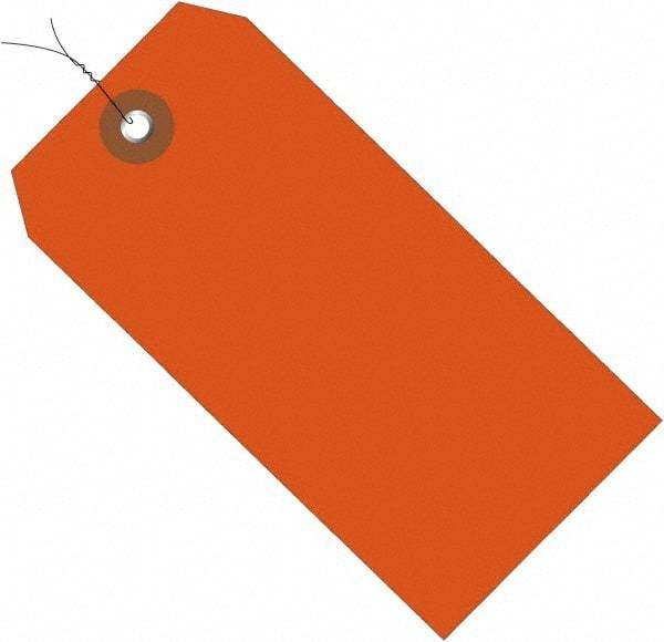 Made in USA - 6-1/4" High x 3-1/8" Long, Safety & Facility Blank Tag - Orange Vinyl - All Tool & Supply