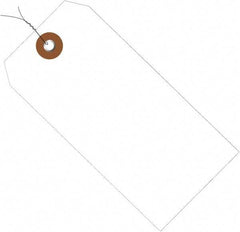 Made in USA - 6-1/4" High x 3-1/8" Long, Safety & Facility Blank Tag - White Vinyl - All Tool & Supply