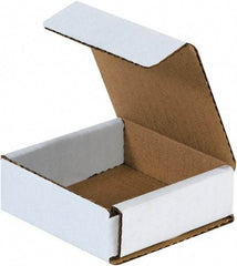 Made in USA - 3" Wide x 3" Long x 1" High Rectangle Crush Proof Mailers - 1 Wall, White - All Tool & Supply