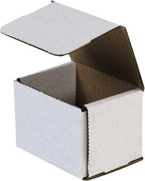 Made in USA - 3" Wide x 4" Long x 3" High Rectangle Crush Proof Mailers - 1 Wall, White - All Tool & Supply