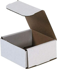 Made in USA - 4" Wide x 4" Long x 2" High Rectangle Crush Proof Mailers - 1 Wall, White - All Tool & Supply