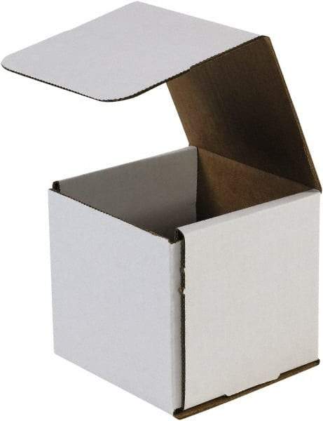 Made in USA - 8" Wide x 8" Long x 8" High Square Crush Proof Mailers - 1 Wall, White - All Tool & Supply