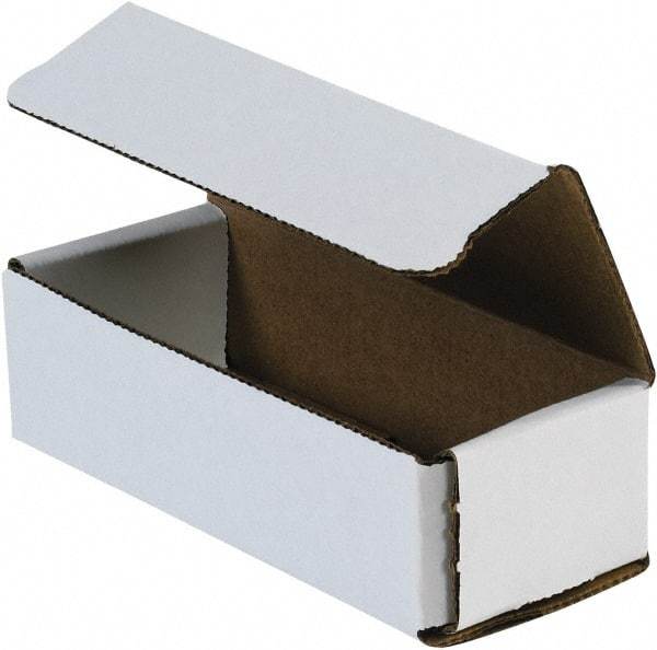 Made in USA - 4" Wide x 14" Long x 2" High Rectangle Crush Proof Mailers - 1 Wall, White - All Tool & Supply