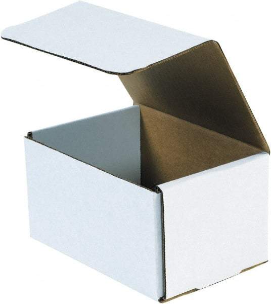 Made in USA - 8" Wide x 10" Long x 6" High Rectangle Crush Proof Mailers - 1 Wall, White - All Tool & Supply