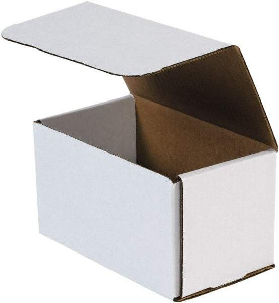 Made in USA - 6" Wide x 9" Long x 6" High Rectangle Crush Proof Mailers - 1 Wall, White - All Tool & Supply