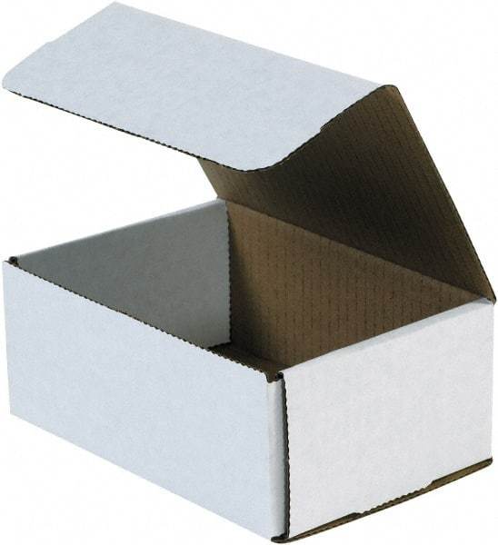 Made in USA - 6" Wide x 9" Long x 4" High Rectangle Crush Proof Mailers - 1 Wall, White - All Tool & Supply