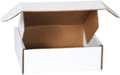 Made in USA - 8" Wide x 8" Long x 2-3/4" High Rectangle Crush Proof Mailers - 1 Wall, White - All Tool & Supply