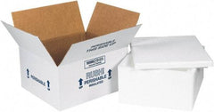 Made in USA - 10" Wide x 12" Long x 5" High Rectangle Insulated Box - 1 Wall, White - All Tool & Supply