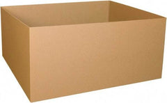 Made in USA - 40" Wide x 48" Long x 24" High Rectangle Corrugated Shipping Box - 1 Wall, Kraft (Color), 65 Lb Capacity - All Tool & Supply