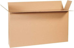 Made in USA - 8" Wide x 48" Long x 24" High Rectangle Corrugated Shipping Box - 1 Wall, Kraft (Color), 95 Lb Capacity - All Tool & Supply