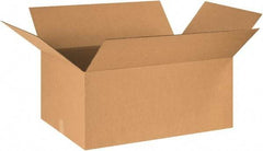 Made in USA - 24" Wide x 36" Long x 18" High Rectangle Corrugated Shipping Box - 1 Wall, Kraft (Color), 65 Lb Capacity - All Tool & Supply