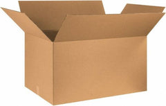 Made in USA - 24" Wide x 36" Long x 20" High Rectangle Corrugated Shipping Box - 1 Wall, Kraft (Color), 65 Lb Capacity - All Tool & Supply