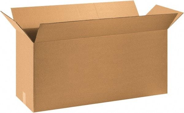 Made in USA - 12" Wide x 36" Long x 16" High Rectangle Corrugated Shipping Box - 1 Wall, Kraft (Color), 65 Lb Capacity - All Tool & Supply