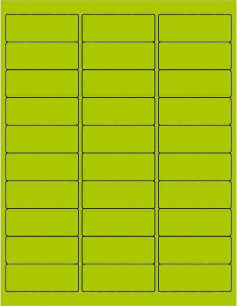 Tape Logic - 2-5/8" Long, Fluorescent Green Paper Laser Label - For Laser Printers - All Tool & Supply