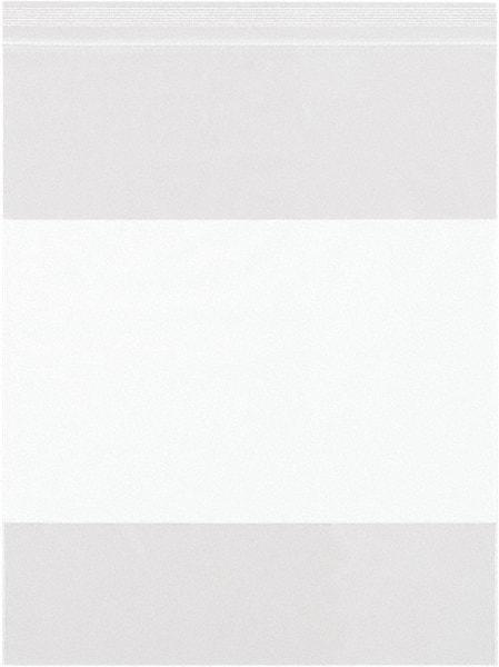 Value Collection - 8 x 8", 2 mil White Block Reclosable Polybags - Clear - All Tool & Supply